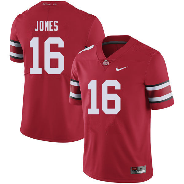 Men #16 Keandre Jones Ohio State Buckeyes College Football Jerseys Sale-Red